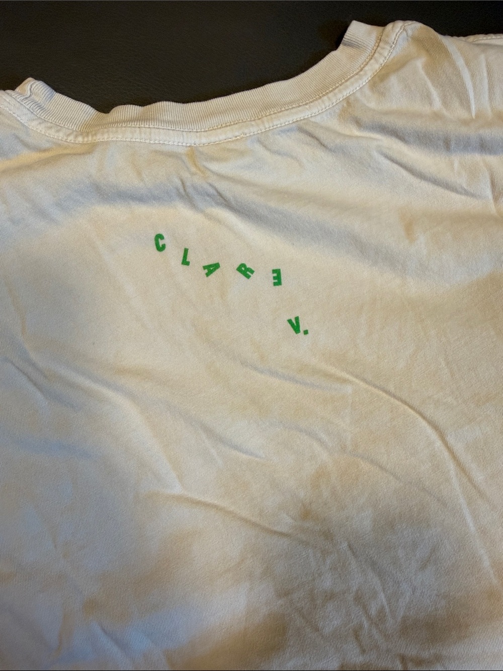 Clare V Kids White Tee with Light Green Banana Graphic - Picture 3 of 4